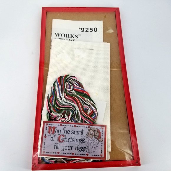 Cross Stitch Sign Phrase Frame Kit 9250 Spirit Christmas Fill Heart Home Decor - Picture 2 of 9